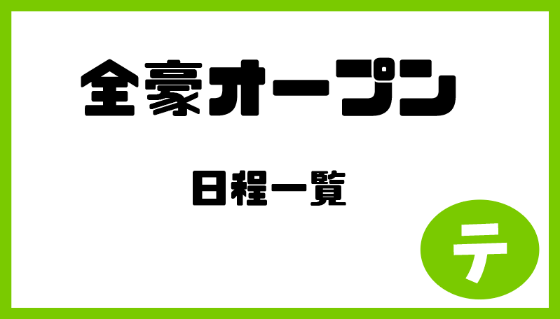 全豪オープン2020_日程